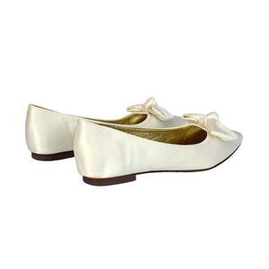 XY London Womens/Ladies Cally Bow Pointed Ballerina Flats / Ivory
